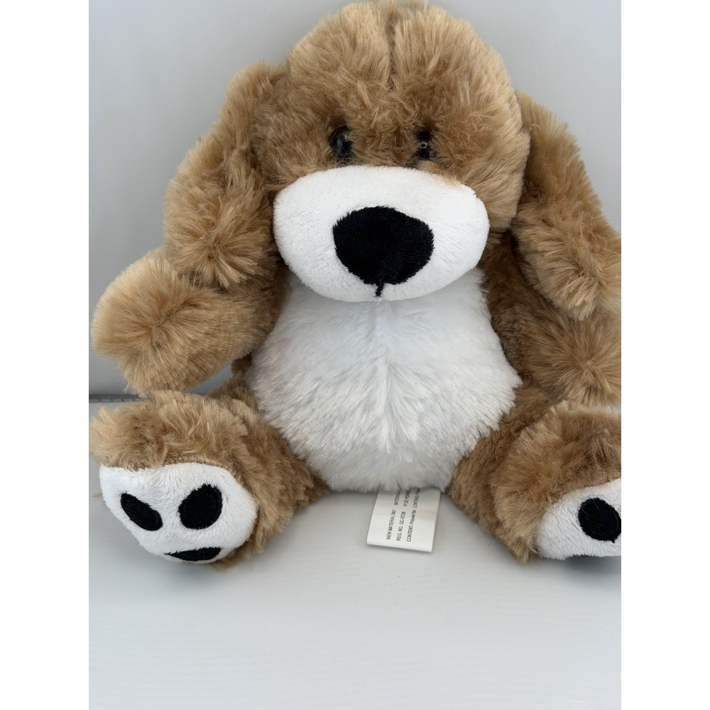Hitwear Plush Brown White Puppy Dog Stuffed Animal Floppy Ears AS-61125